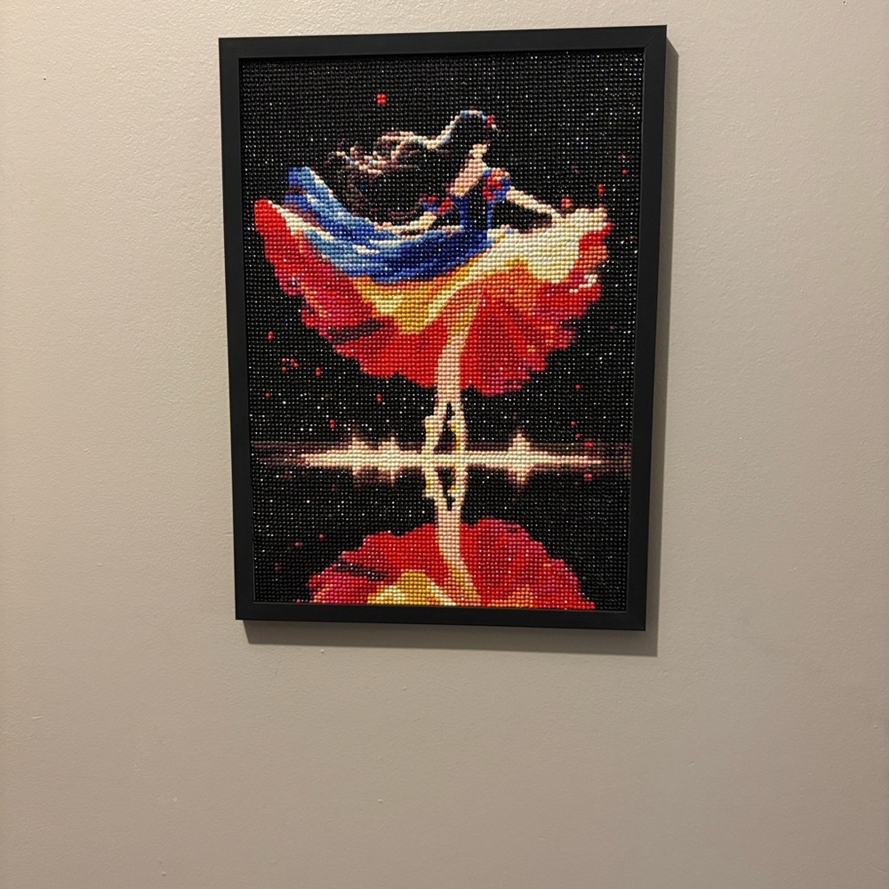 Snow White Ballerina Diamond Art Complete with frame and sealed